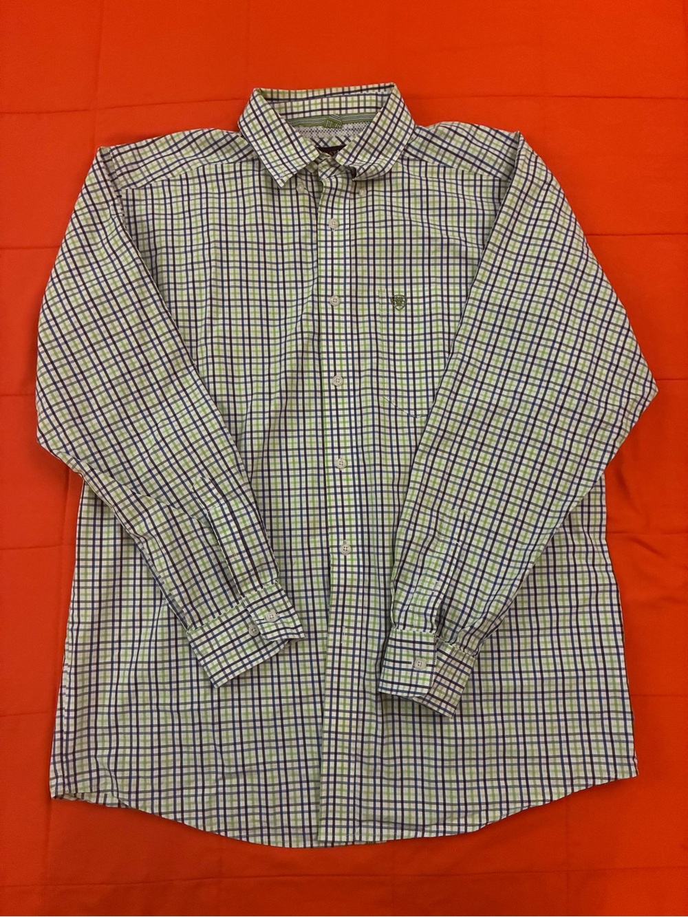 Ariat Pro Series Shirt Mens Large Button Down Long Sleeve Cowboy Western
